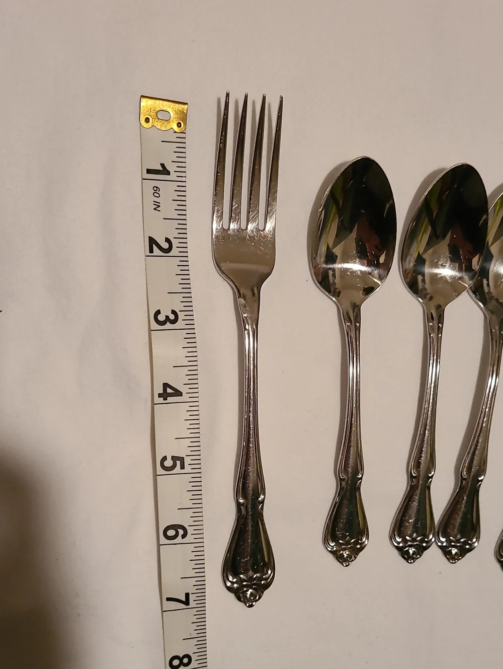 1881 Rogers Stainless Oneida Arbor Rose Floral, 6 Pieces Silver Flatware